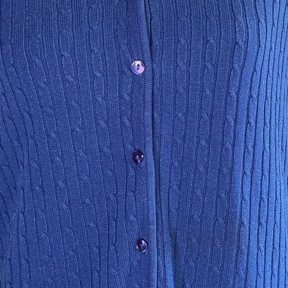 Susan Graver Women’s Blue Button Up Sweater Cardigan, Medium, Pre-owned - Picture 3 of 5